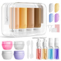 Muslish 21-Pack Travel Bottles Set Leak-Proof TSA Approved Silicone Containers with Toiletry Bag