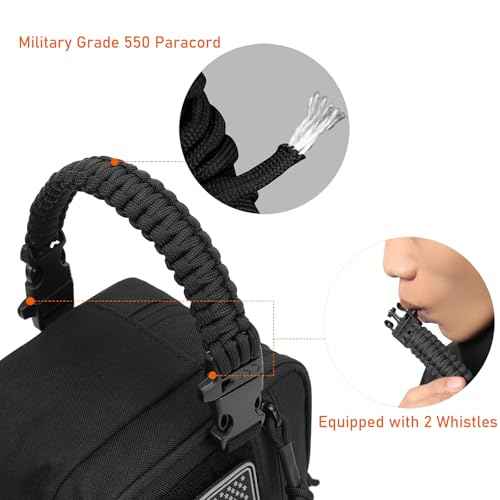 Tactical Toiletry Bag for Men Dry Wet Separate Dopp Kit Travel Hygiene Bag EDC Utility Tool Molle Pouch Mens Shaving Kit Travel shower Bags (Black)