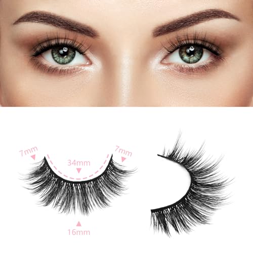 Anime Manga False Eyelashes 3D Volume 16mm 7 Pairs Pack