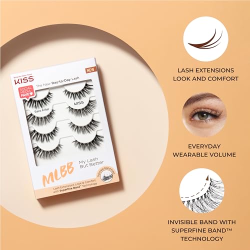 KISS My Lash But Better False Eyelashes 16mm, 4 Pairs
