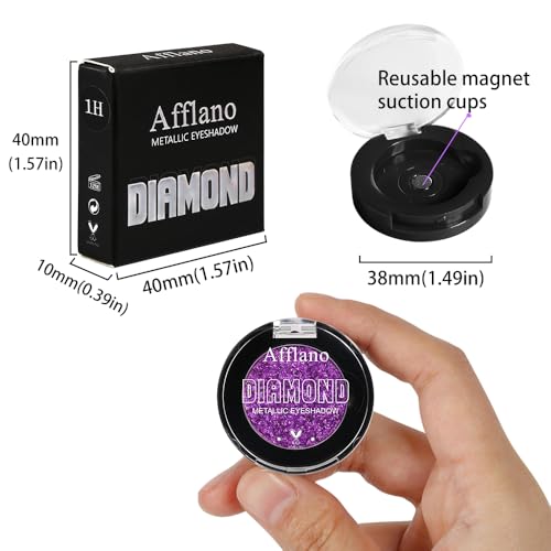 Purple Glitter Eyeshadow - Long Lasting Waterproof Shimmer