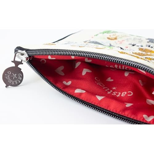 Catstudio Zipper Pouch, Celebrating Moms Embroidered Design, Purse Organizer, Travel Essentials, Travel Toiletry Bag, Ideal Gift for Mom, Makeup Bag, Dog Treat Pouch, Purse
