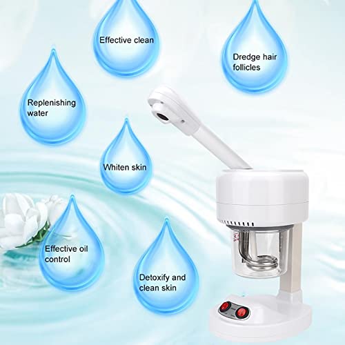 Tabletop Steamer, Portable Beauty Salon Hot Mist Face Steamer, Hydrating Moisturizing Spray Machine for Home and Beauty Salon, Deep Cleaning(US 110V)