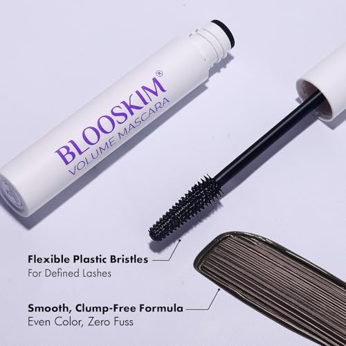 Blooskim Black Mascara for Mature Women 60+ | Hypoallergenic, Non-Clumping
