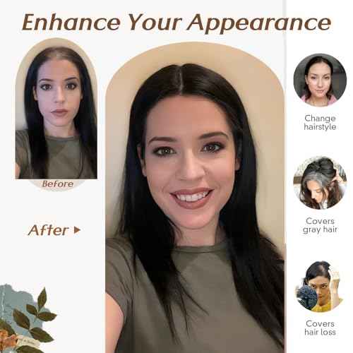 Rich Choices Hair Toppers for Women Real Human Hair Remy Hairs Toppers Hairpieces for Women with Thinning Crown Wispy Clip in Topper 10 Inch No Bang-#2R Chocolate Brown