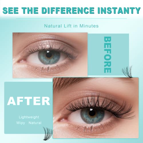 AMZGIRL LASH Individual Eyelash Extensions Kit - 320 Pcs DIY
