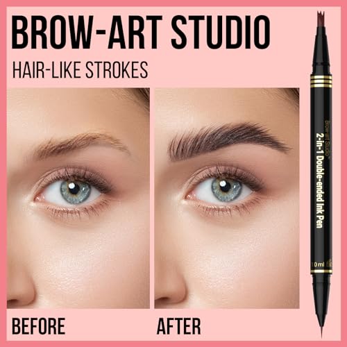Eyebrow Pencil 2-in-1 Dual-Ended Microblading Pen Light Brown