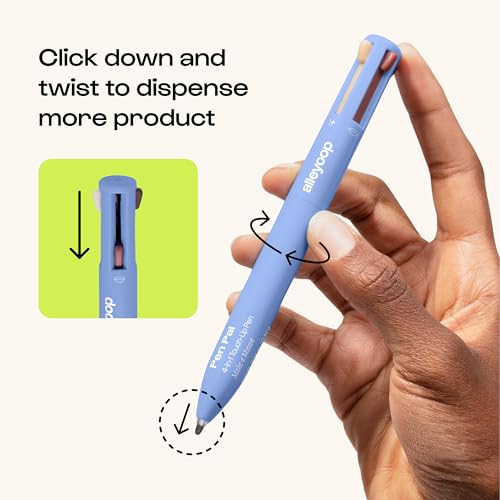 Alleyoop Pen Pal 4-in-1 Makeup Pen ? Comes with Eyeliner, Lip Liner, Highlighter Makeup & Eyebrow Pencils for Women ? Portable, Touch-Up On the Go ? Cruelty-Free, Vegan (Making Mauve (Light - Medium)