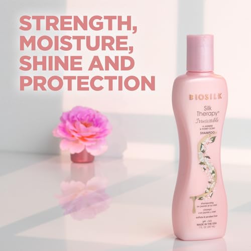 BioSilk Irresistible Collection Silk Therapy Shampoo, Cleanses & Removes Buildup, Jasmine & Honey Scent, Sulfate, Paraben, & Cruelty-Free, 7 Oz