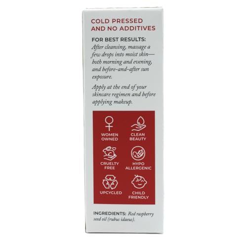 Berry Beautiful Pure Red Raspberry Seed Oil ? 1 fl oz | Cold-Pressed, Unrefined, Extra Virgin | Grown and Pressed in Washington State