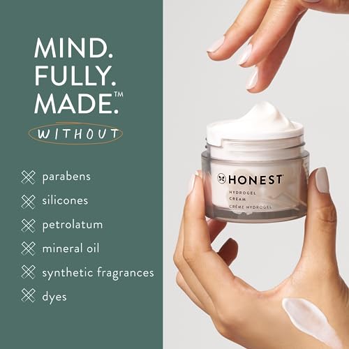 Honest Beauty Gentle Gel Everyday Face Cleanser + Hyaluronic Acid Infused Moisturizing Hydrogel Cream Bundle | Sensitive Skin Friendly | EWG Verified + Cruelty Free | 5 fl oz, 1.7 fl oz