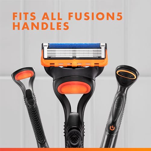 Gillette Fusion5 Mens Razor Blade Refills, 8 Count, Lubrastrip for a More Comfortable Shave