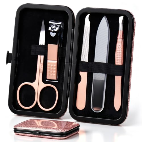 Professional 5-Piece Manicure Set with Stainless Steel Tools