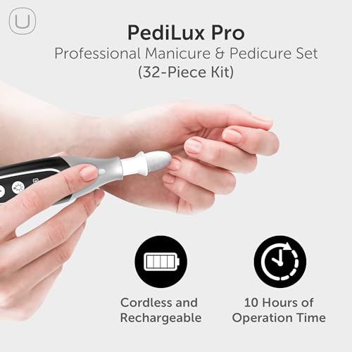 Cordless Electric Nail File Kit for Manicure & Pedicure - 32-Piece Set