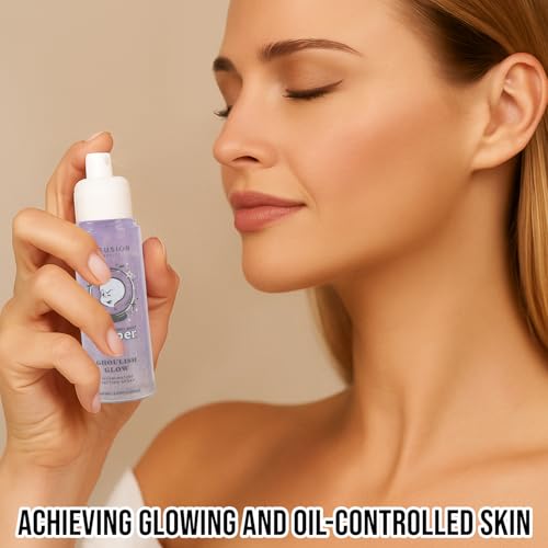 Profusion Cosmetics Ghoulish Glow Illuminating Face Primer Moisturizing and Refreshing Long Lasting Makeup Setting Spray, Natural Look With Advanced Glowing Skin