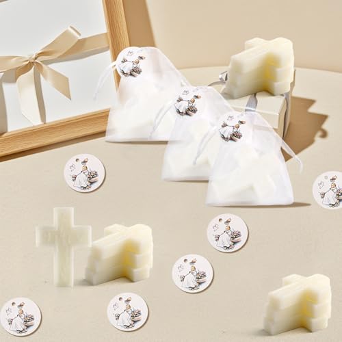 50 Pcs Baptism Favors Set Cross Soap for Girls and Boys,Baptism Party Favors for Guests,Christening Souvenirs for First Communion Favors,Recuerdos De Bautizo Para Ni?o Ni?a,Primera Comunion Recuerdos