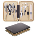 MR.GREEN 8-in-1 Manicure & Pedicure Set ? Professional German Stainless Steel Nail Clippers Grooming Kit with Splash-Proof Nail Clipper & Leather Travel Case (Chestnut Brown)