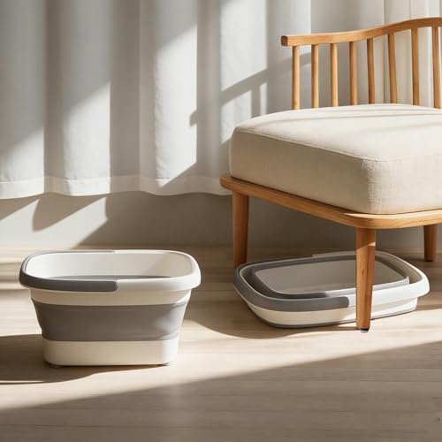 Collapsible Foot Bath Basin with Massage Nodes - Portable Spa Tub