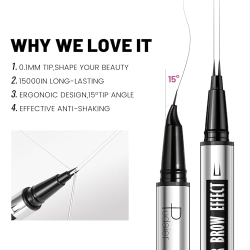 Pudaier 2-in-1 Microblading Eyebrow Pen & Brush - Waterproof 24HR