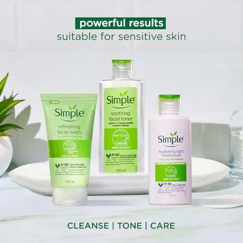 Simple Kind to Skin Refreshing Facial Wash Gel ,150 ml (5 Ounce)