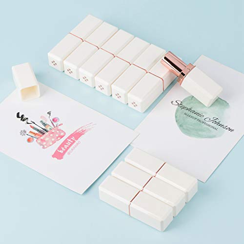 Allwon 10Pcs White Square Lipstick Tubes for DIY Lip Balm