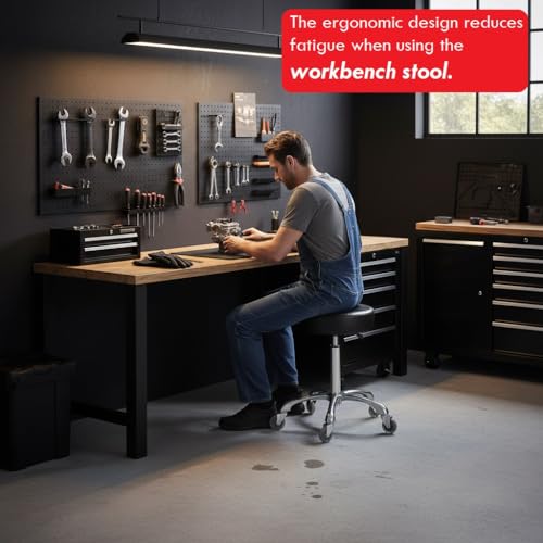 Kaleurrier Adjustable Height Swivel Stool 400 lb Capacity