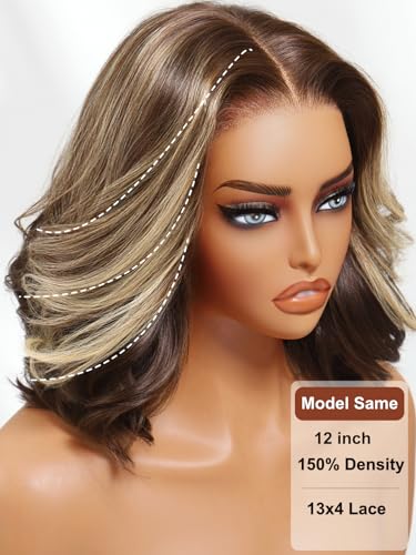 UNICE 13x4 Lace Front Bob Wig Human Hair Glueless 10"