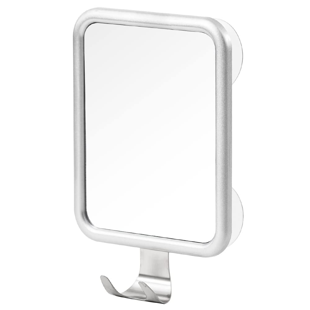 Lunmore Shower Mirror Fogless for Shaving, Rectangle with 4 Suction Cups Fogless Shower Mirror with Razor Holder Drop-Proof & Rust-Resistant