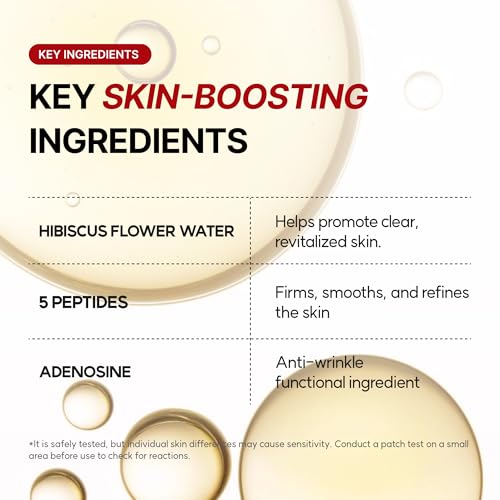 Chaom Hibiscus Balancing Essence Toner ? Hydrating Skin-Prep Toner with Peptide Complex & Barrier Repair Care, Alcohol-Free, Redness-Calming Korean Skin Care, 150ml