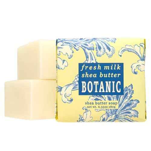 Greenwich Bay Fresh Milk Body Care Spa Quartet - Hand Soap, Lotion, Body Butter, and Soap Bar Square - Luxurious Shea Butter Skin Care in Captivating Botanical Scents
