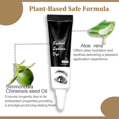 Eyelash & Eyebrow Tint Kit - Professional Color, Waterproof