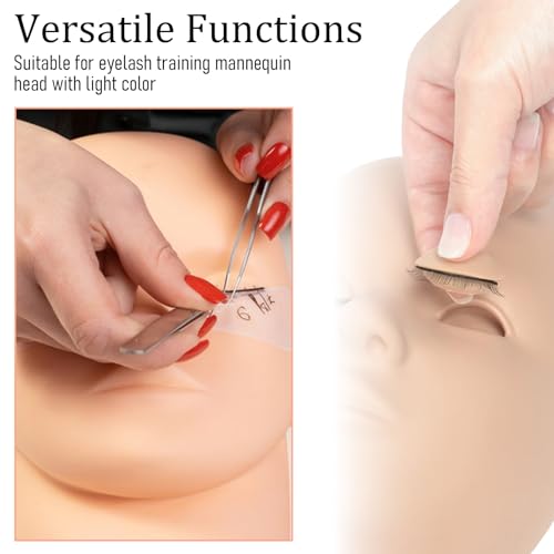 12pcs Silicone Replacement Eyelids for Lash Extension Training