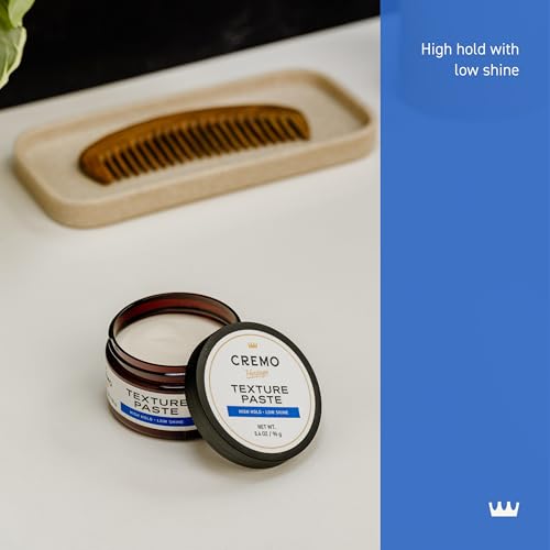 Cremo Texture Paste for Men - Barber Grade Hair Styling, 3.4 Oz