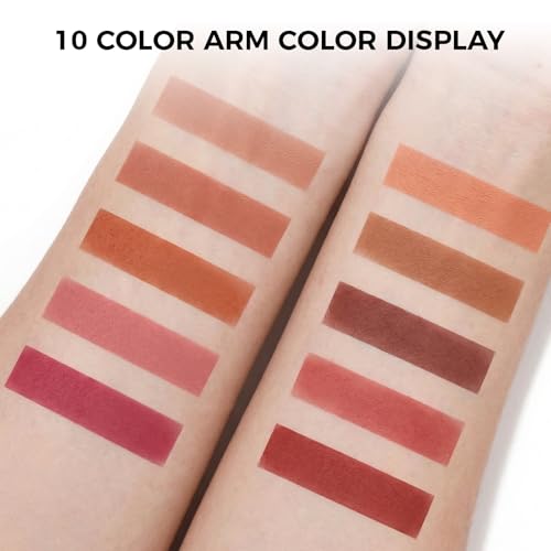 10-Color Blush Palette with 2 Brushes – All Skin Tones