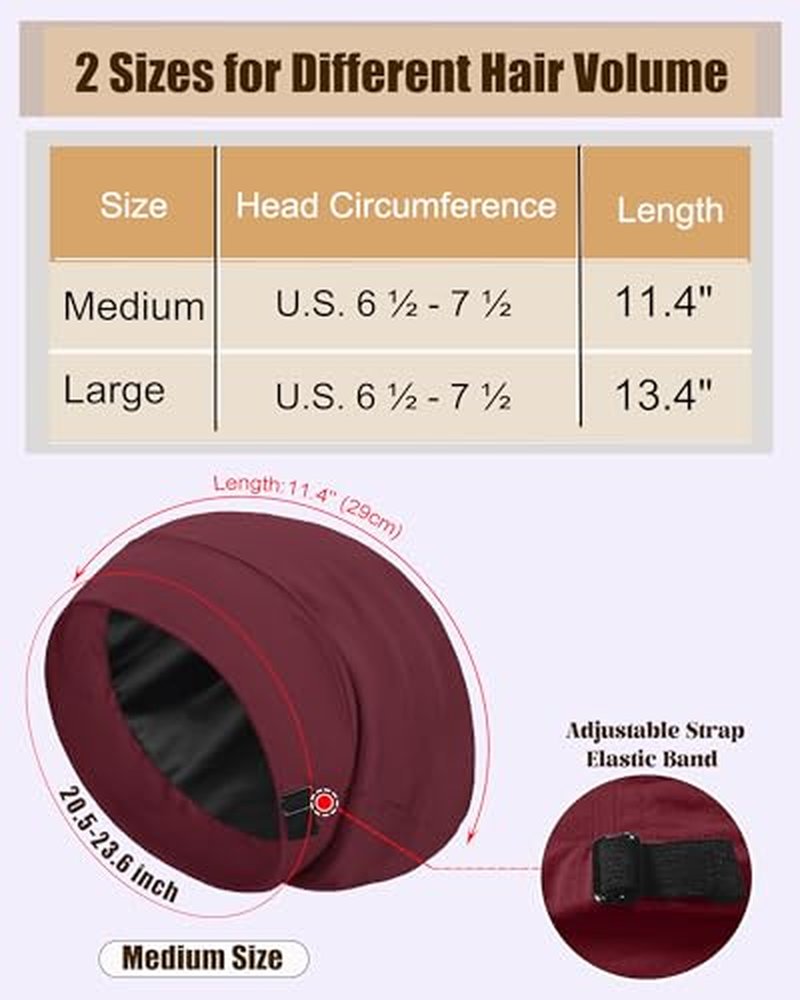 Adjustable Cooling Bonnet for Sleeping - Curly Hair Sleep Cap