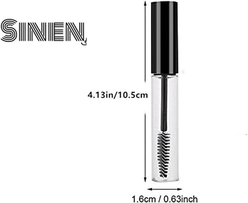3 Pack Empty Mascara Tube with Wand - 10ml Eyelash & Eyebrow Serum Bottles