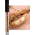 Mynena Gold Metallic Liquid Lipstick | Long Lasting Shimmer Lip Makeup Color | Waterproof No Smudge No Transfer Non Sticky | Lightweight Hydrating Daily Wear 3D Shine Lipstick for Women | Sona
