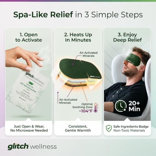Glitch Self-Heating Steam Eye Mask - 10 Pack