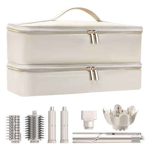 Wjiang Carrying Case for Shark Flex Style Dyson Airwrap Supersonic Hair Dryer Double-Layer Travel Storage Bag Also for Revlon Hair Dryer Brush Hair Accessories Tools