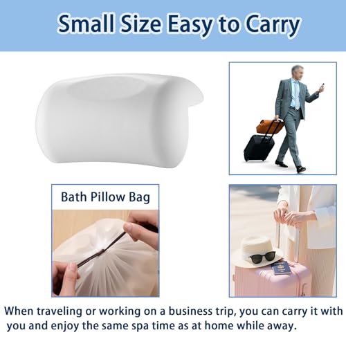 Bath Pillow with Suction Cups - Neck & Head Support