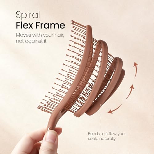 AIMIKE Spiral Flex Detangler Brush for Fine Hair