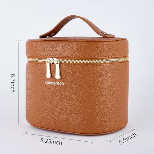 Large Waterproof Makeup Bag with Removable Dividers