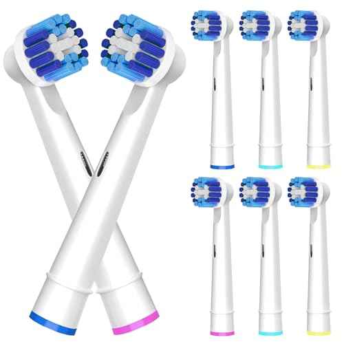 8pcs Replacement Brush Heads Compatible with Braun Oral-B, Professional Electric Toothbrush Heads for Oral B Replacement Heads Refill Pro100/1000/1500/4000/5000/7000/8000/9600 Etc.
