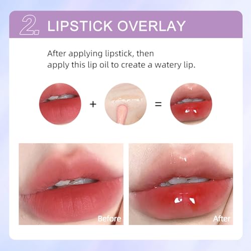 Crystal Jelly Moisturizing Lip Oil Gloss Set - 2Pc