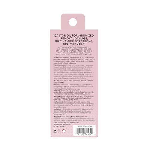 Magic Off+ Nail Remover Gel, 3 Pack - Hydrating & Strengthening Formula