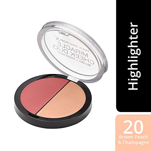 Max Factor Miracle Cheek Duo, 20 Brown Peach And Champagne, 11g