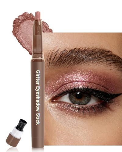 Brown Cream Eyeshadow Stick with Built-In Sharpener, Waterproof Eye Makeup