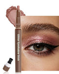 Brown Cream Eyeshadow Stick with Built-In Sharpener, Waterproof Eye Makeup