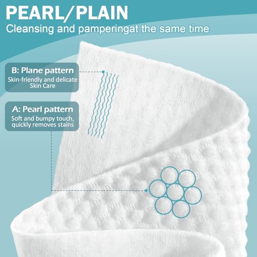 Disposable Face Towel 200 Count, Ultra Soft & Thick Washcloths, Biodegradable Facial Towels for Sensitive Skin, Makeup Remover Dry Wipes