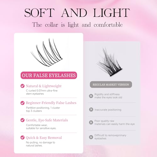 Lash Clusters 80Pcs DIY Eyelash Extensions Kit - Wispy 9MM